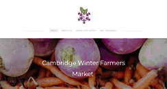 Desktop Screenshot of cambridgewinterfarmersmarket.com