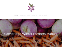 Tablet Screenshot of cambridgewinterfarmersmarket.com